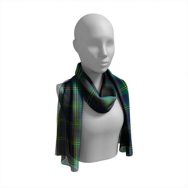 Oliver Hunting Modern Tartan Classic Silk Habotai Long Scarf