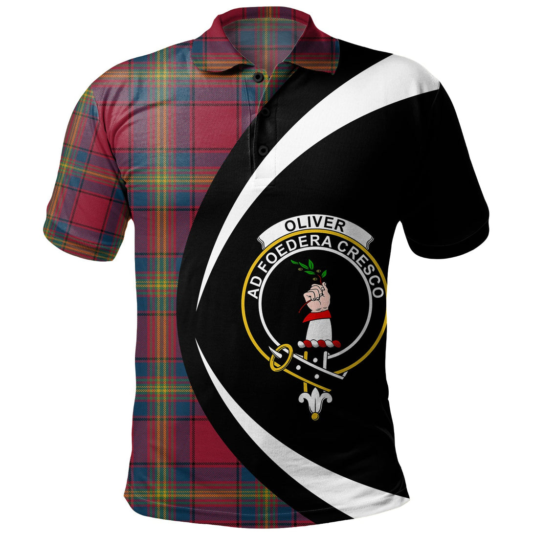 Oliver Modern Clan Badge Tartan Polo Shirt Circle Style Personalized