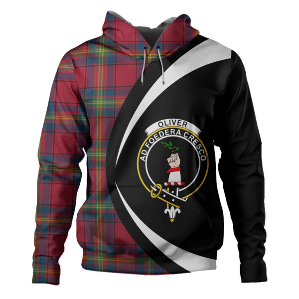 Oliver Modern Clan Badge Tartan Hoodie Circle Style