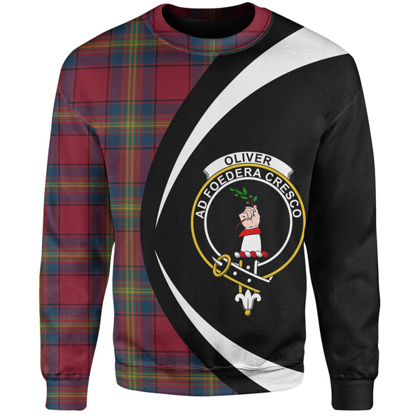 Oliver Modern Clan Badge Tartan Sweatshirt Circle Style Personalized