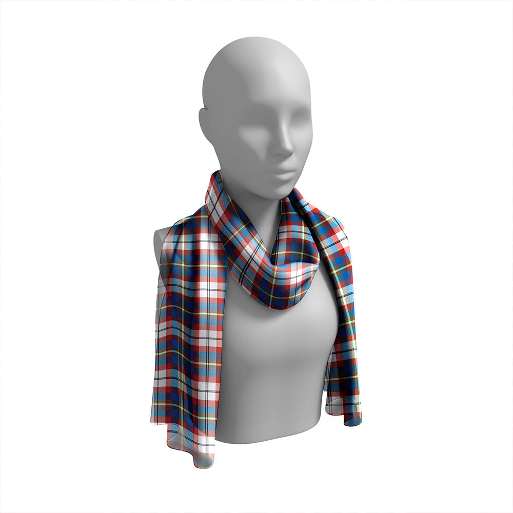 Oliver Pink Dress Modern Tartan Classic Silk Habotai Long Scarf