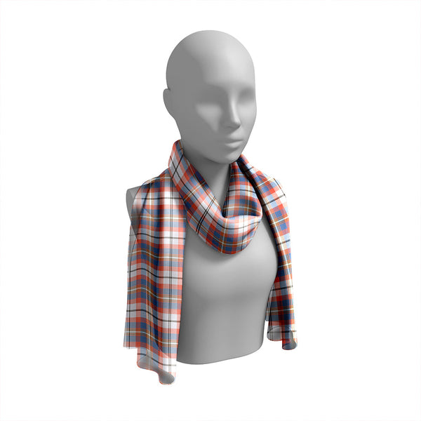 Oliver Pink Dress Weathered Tartan Classic Silk Habotai Long Scarf