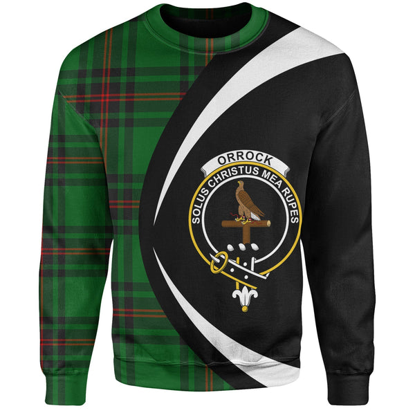 Orrock Clan Badge Tartan Sweatshirt Circle Style Personalized