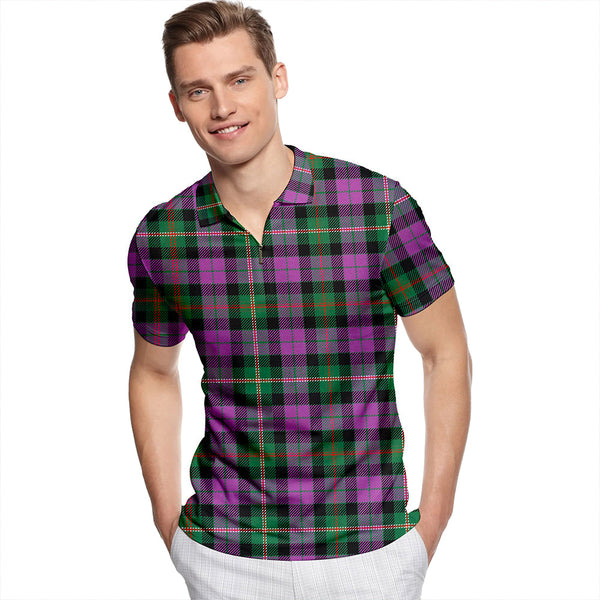 Paget (Padget) Ancient Tartan Classic Lapel Zip Short Sleeve Polo