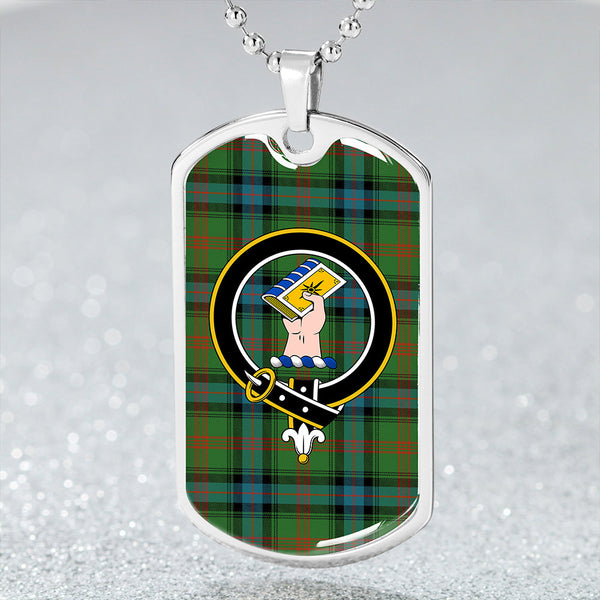 Park Ancient Clan Badge Classic Tartan Dog Tag Necklace