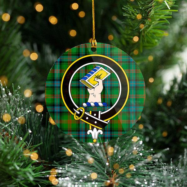 Park Ancient Clan Badge Tartan Plastic Christmas Ornaments