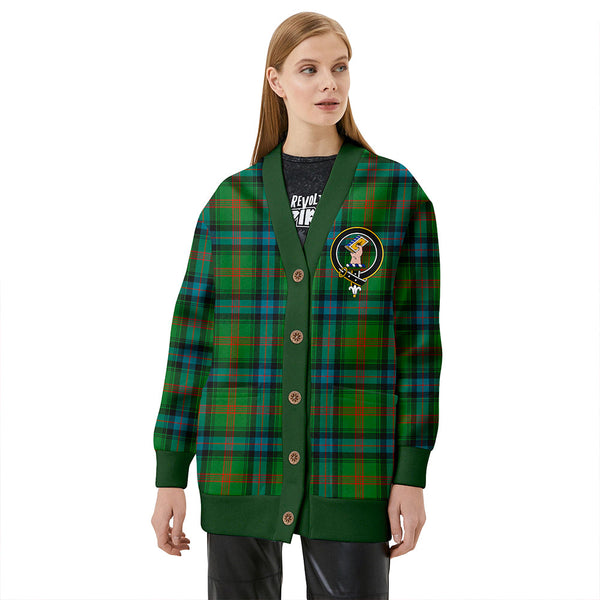 Park Ancient Clan Badge Tartan V-neck Cardigan