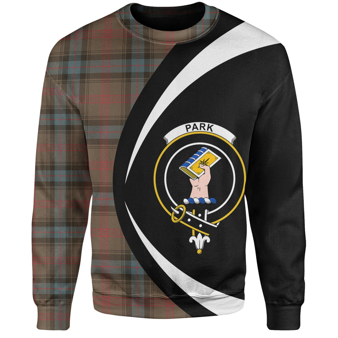 Park Weathered Clan Badge Tartan Sweatshirt Circle Style Personalized