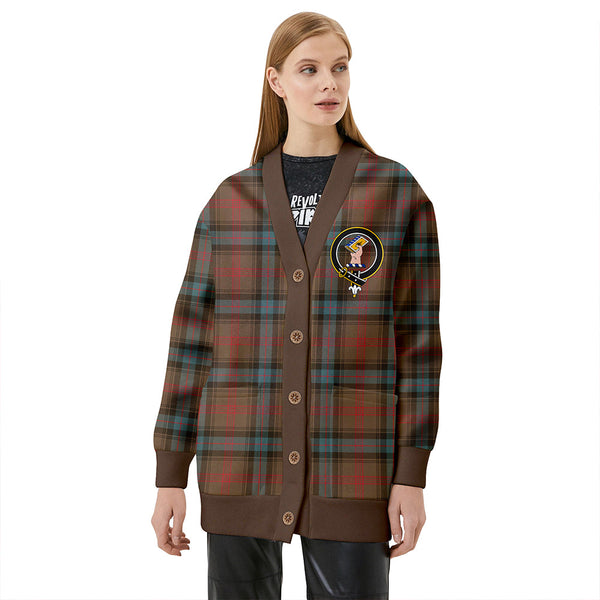 Park Weathered Clan Badge Tartan V-neck Cardigan