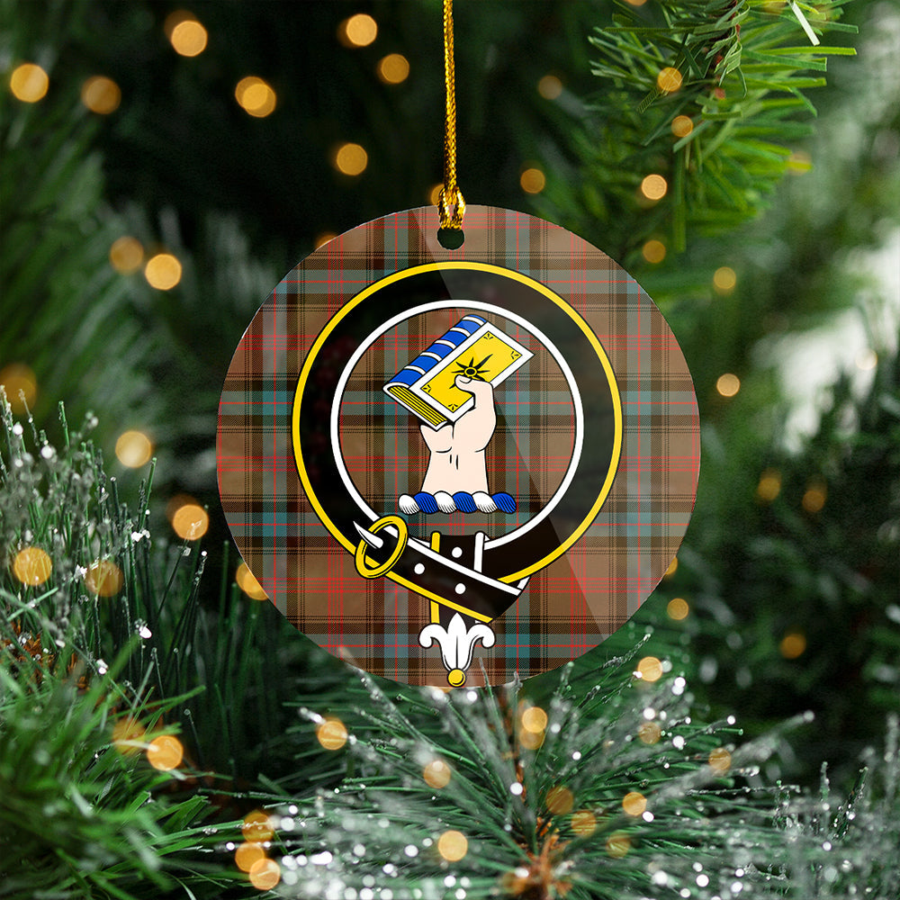 Park Weathered Clan Badge Tartan Plastic Christmas Ornaments