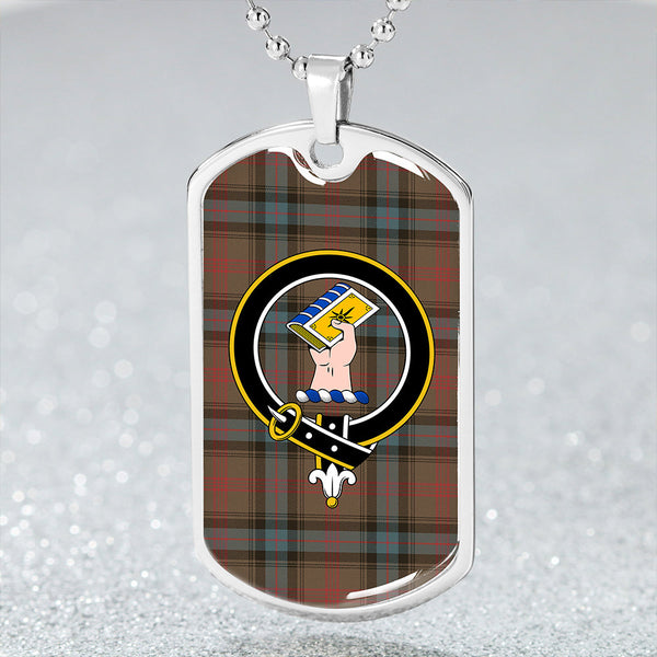 Park Weathered Clan Badge Classic Tartan Dog Tag Necklace