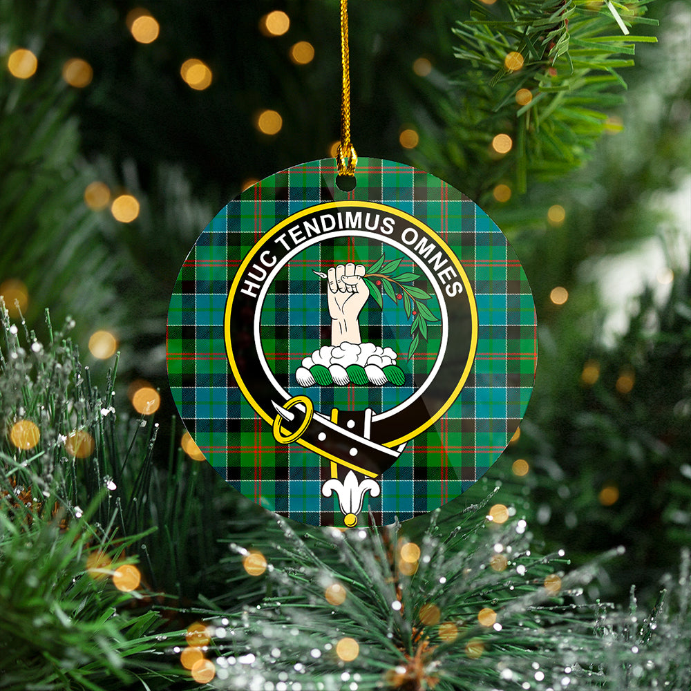 Paterson Ancient Clan Badge Tartan Plastic Christmas Ornaments