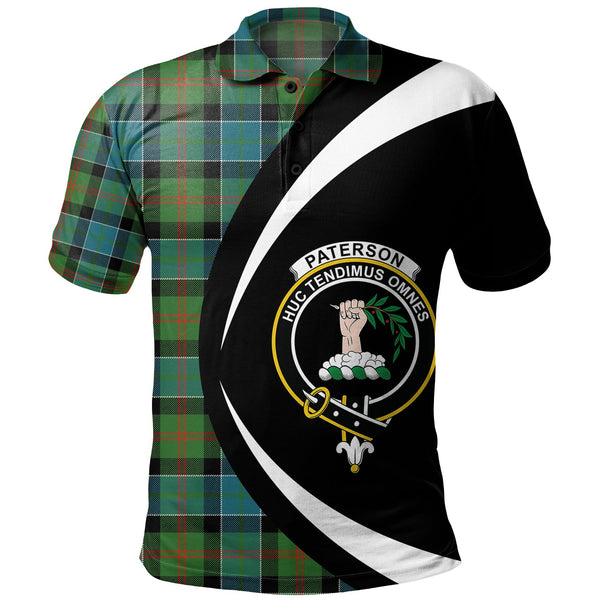 Paterson Ancient Clan Badge Tartan Polo Shirt Circle Style Personalized