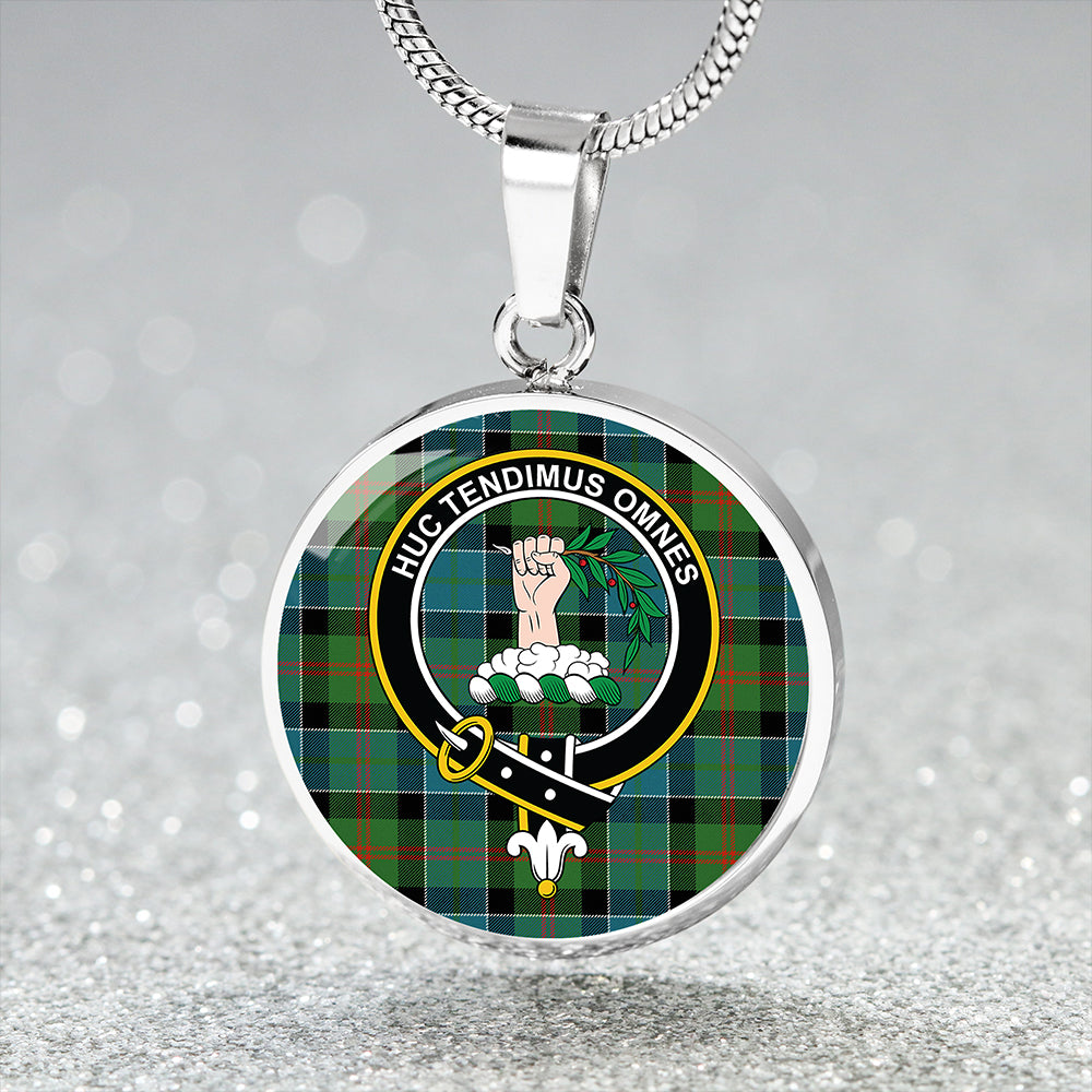 Paterson Ancient Clan Badge Tartan Classic Circle Necklace