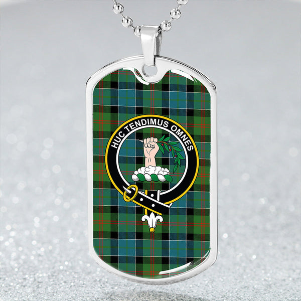 Paterson Ancient Clan Badge Classic Tartan Dog Tag Necklace