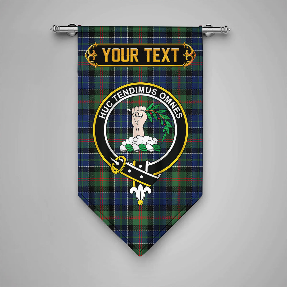 Paterson Modern Clan Badge Tartan Gonfalon Personalize