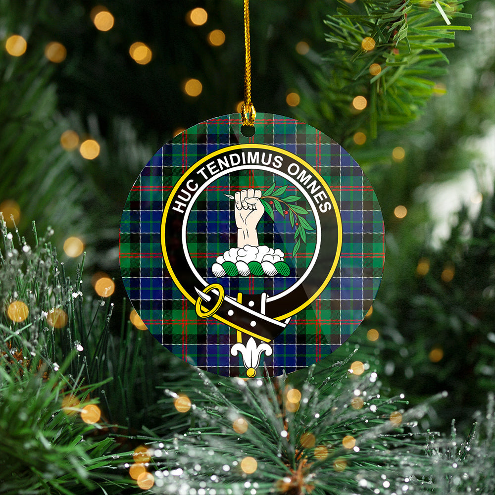 Paterson Modern Clan Badge Tartan Plastic Christmas Ornaments