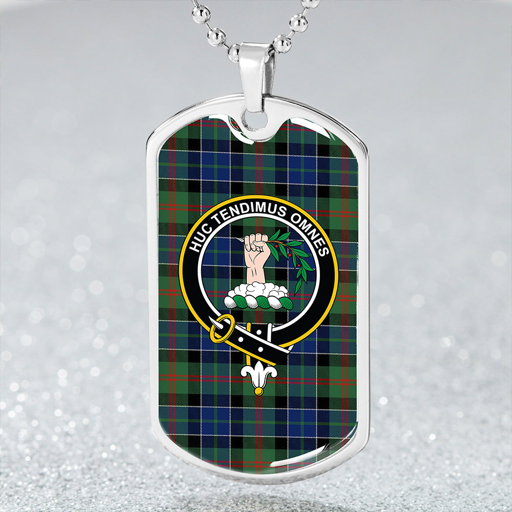 Paterson Modern Clan Badge Classic Tartan Dog Tag Necklace