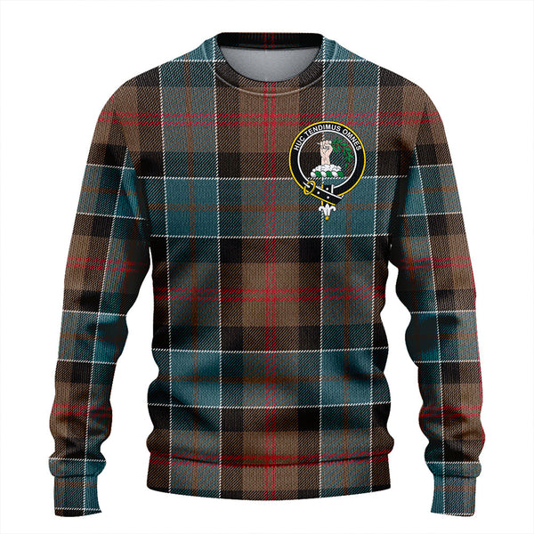 Paterson Weathered Clan Badge Tartan Knitted Sweater