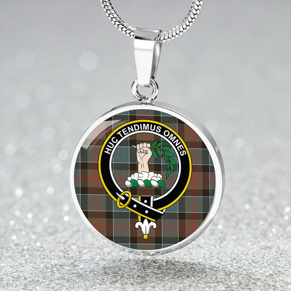 Paterson Weathered Clan Badge Tartan Classic Circle Necklace