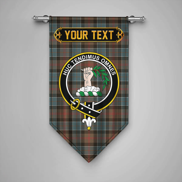 Paterson Weathered Clan Badge Tartan Gonfalon Personalize