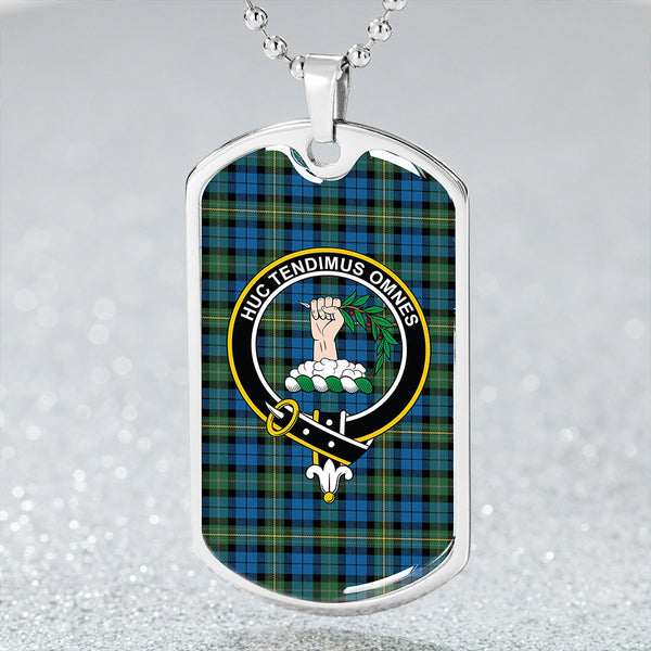 Paterson #2 Ancient Clan Badge Classic Tartan Dog Tag Necklace