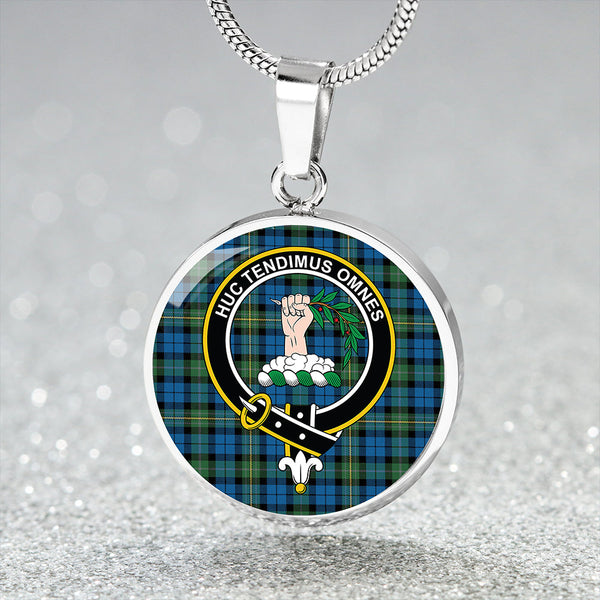 Paterson #2 Ancient Clan Badge Tartan Classic Circle Necklace