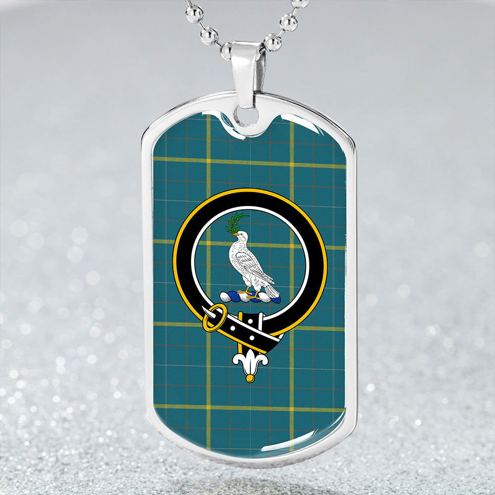 Pearson Ancient Clan Badge Classic Tartan Dog Tag Necklace