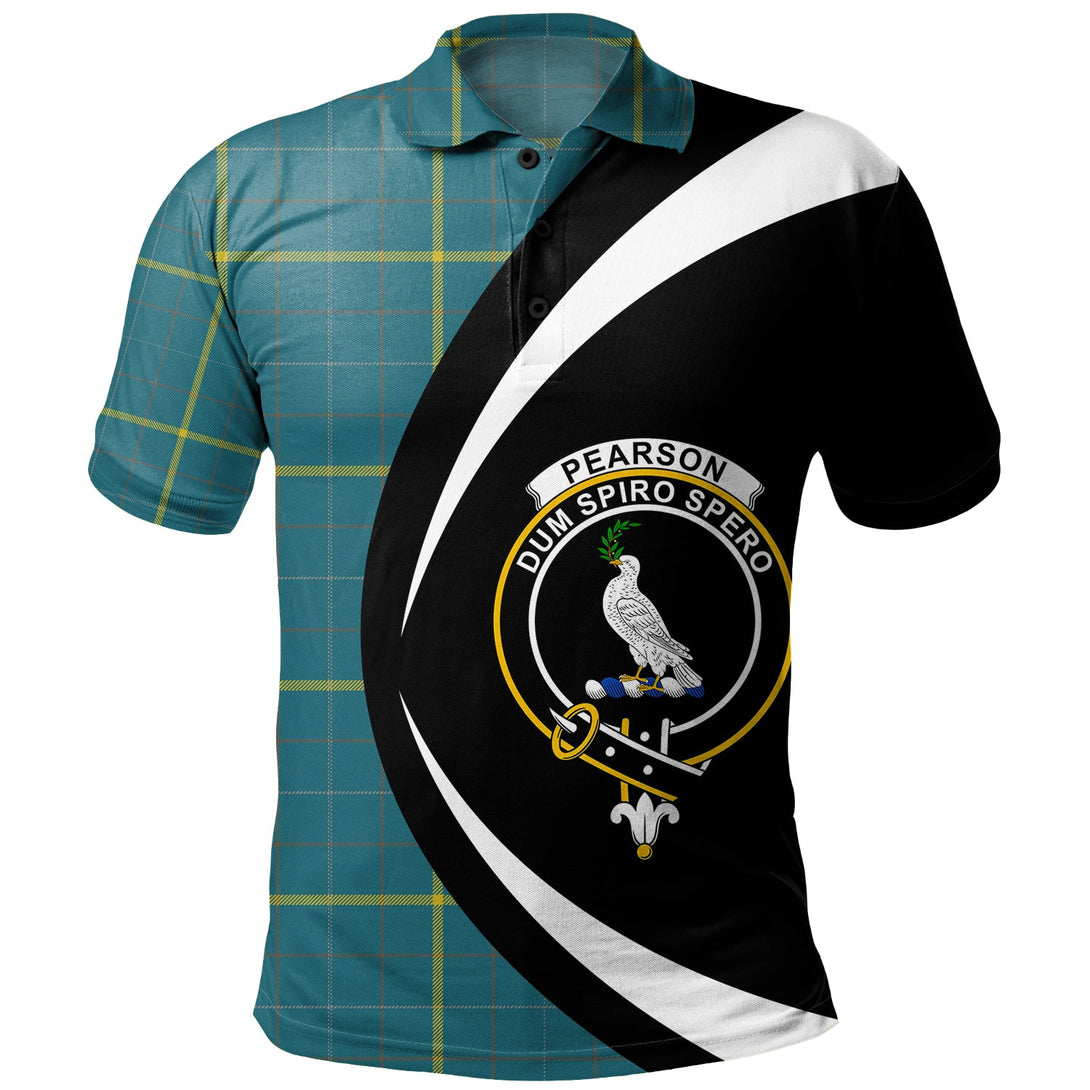 Pearson Ancient Clan Badge Tartan Polo Shirt Circle Style Personalized