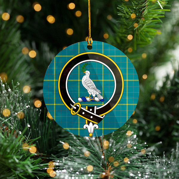 Pearson Ancient Clan Badge Tartan Plastic Christmas Ornaments