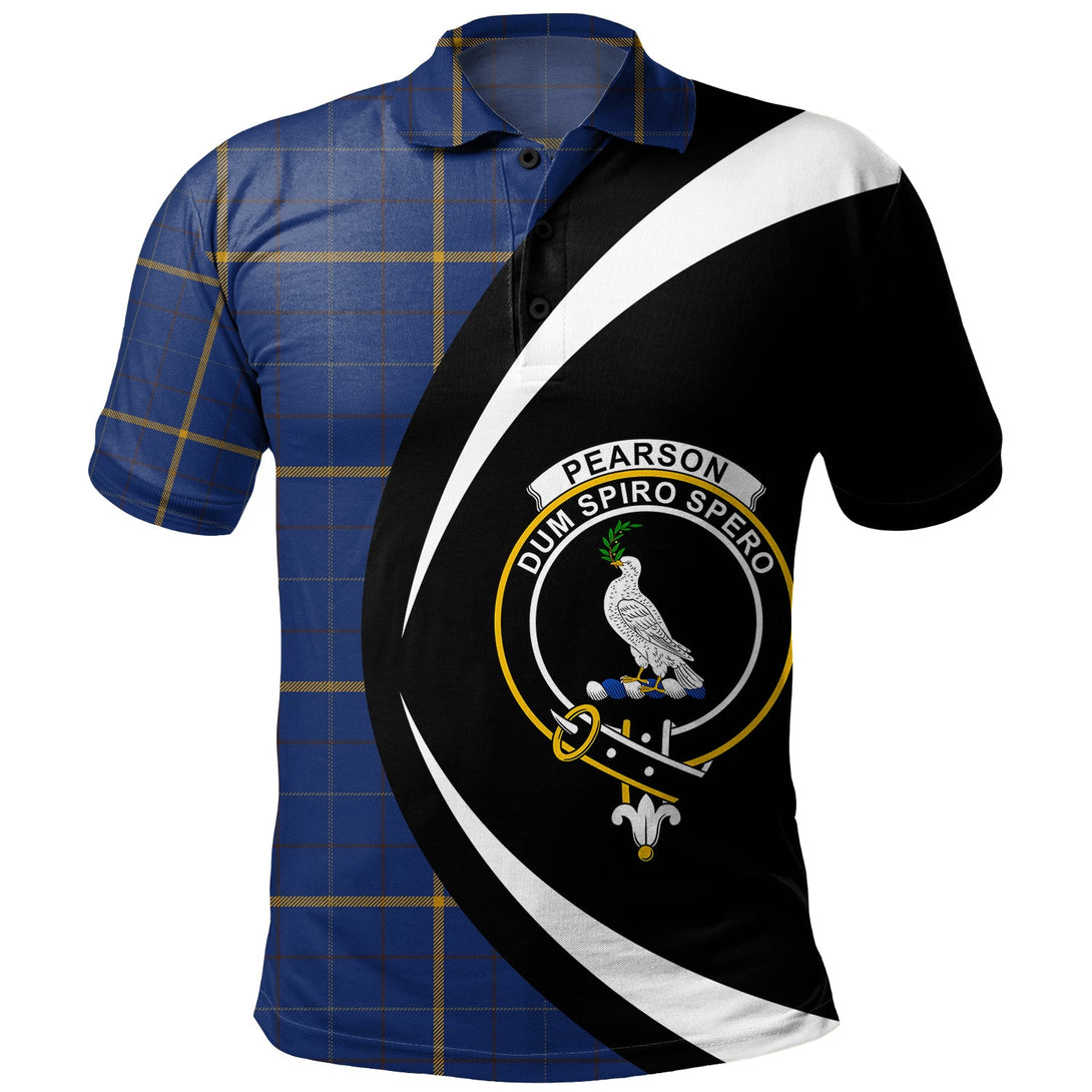 Pearson Modern Clan Badge Tartan Polo Shirt Circle Style Personalized