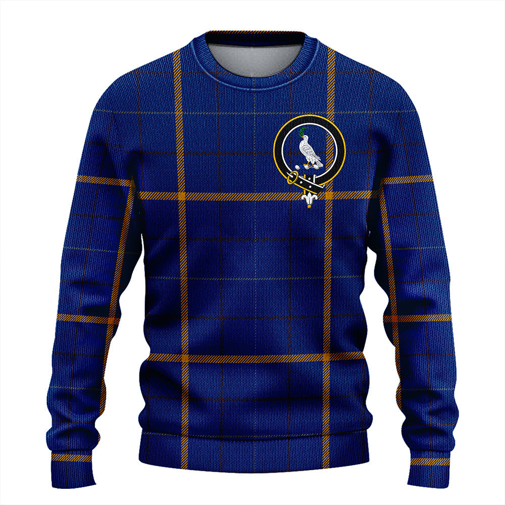 Pearson Modern Clan Badge Tartan Knitted Sweater