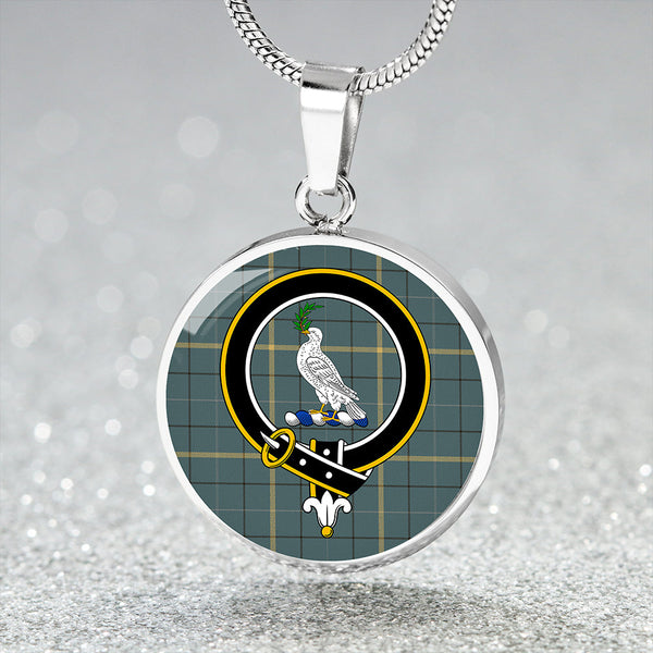 Pearson Weathered Clan Badge Tartan Classic Circle Necklace