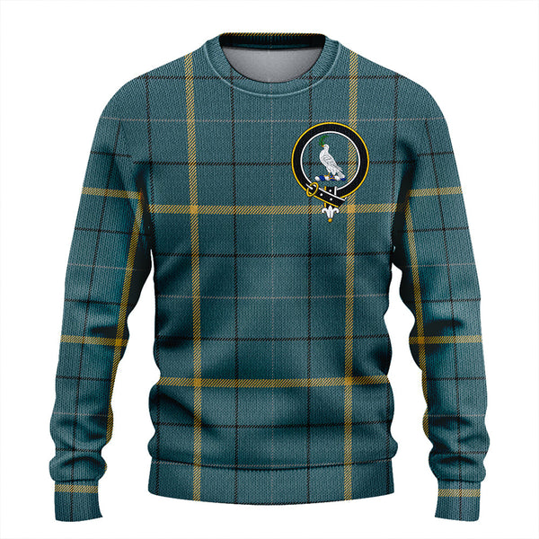 Pearson Weathered Clan Badge Tartan Knitted Sweater