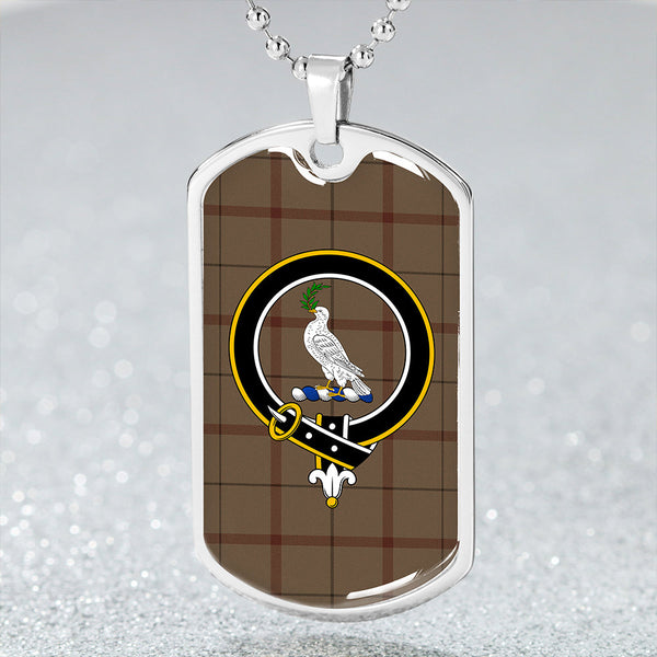 Pearson #2 Weathered Clan Badge Classic Tartan Dog Tag Necklace