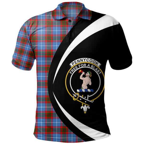 Pennycook Clan Badge Tartan Polo Shirt Circle Style Personalized