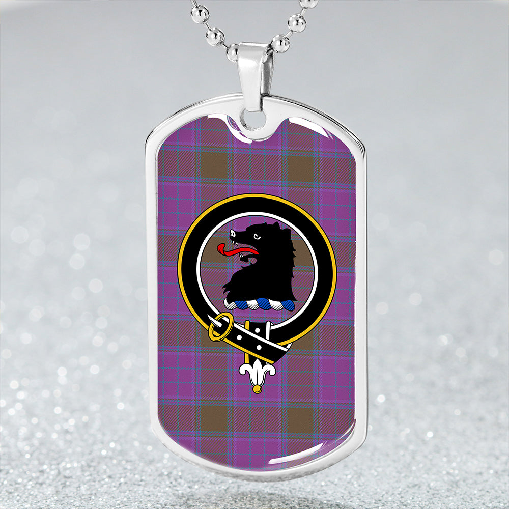 Phillips Ancient Clan Badge Classic Tartan Dog Tag Necklace