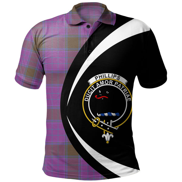 Phillips Ancient Clan Badge Tartan Polo Shirt Circle Style Personalized