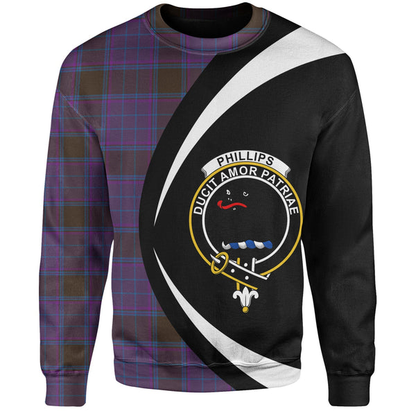 Phillips Modern Clan Badge Tartan Sweatshirt Circle Style Personalized