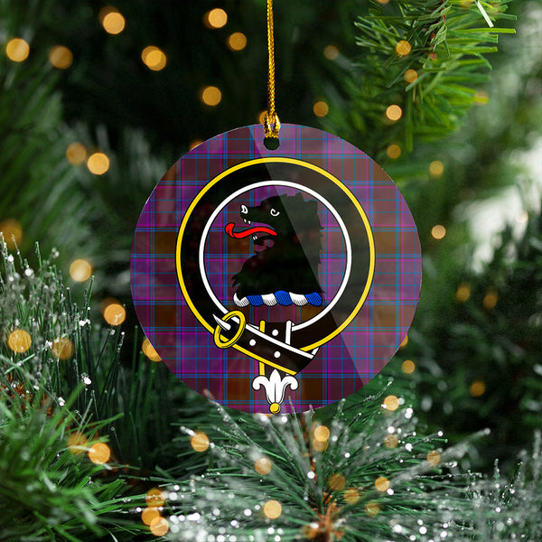 Phillips Modern Clan Badge Tartan Plastic Christmas Ornaments