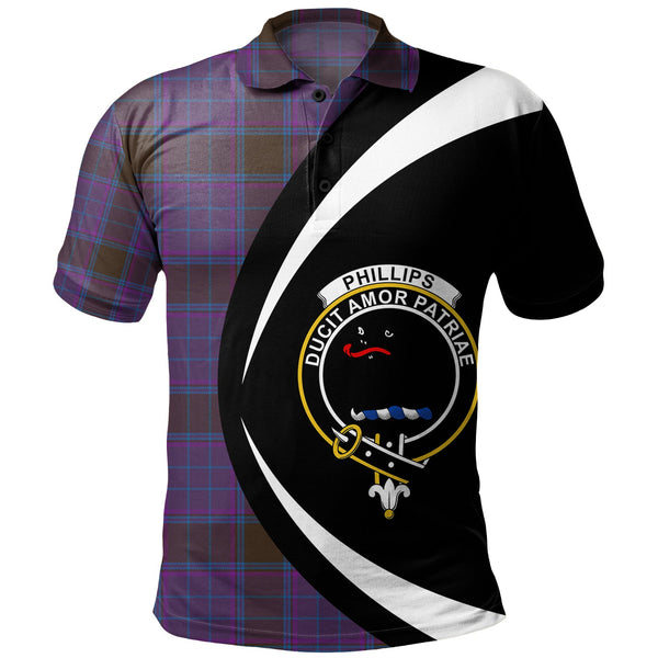 Phillips Modern Clan Badge Tartan Polo Shirt Circle Style Personalized