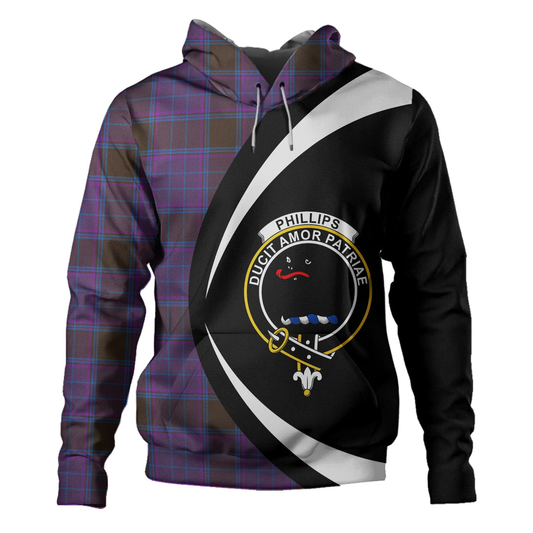 Phillips Modern Clan Badge Tartan Hoodie Circle Style