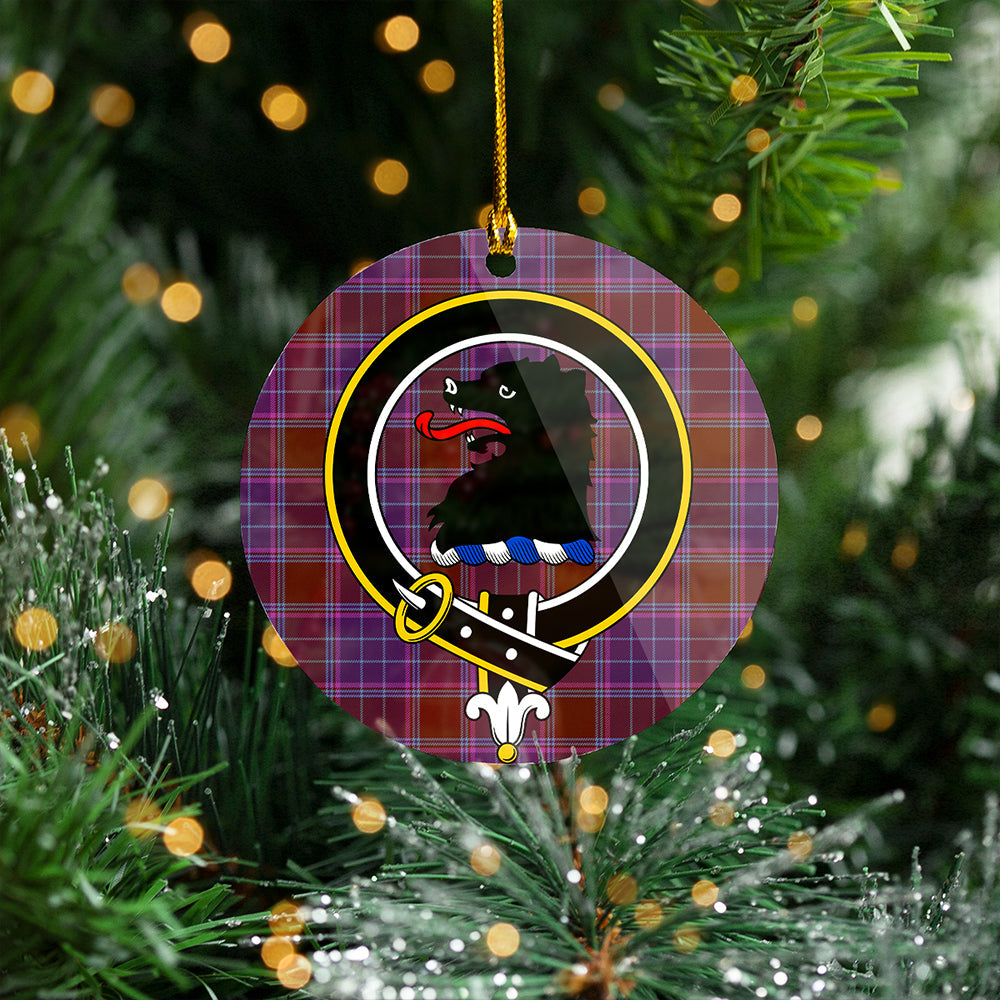 Phillips Weathered Clan Badge Tartan Plastic Christmas Ornaments