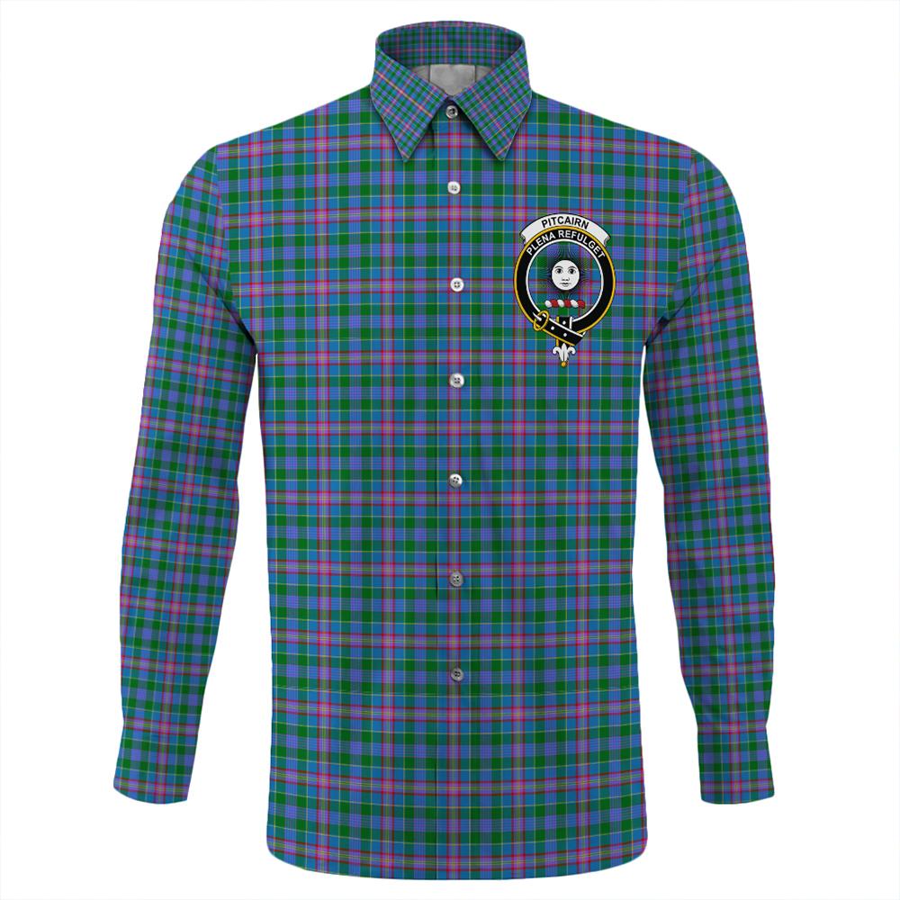 Pitcairn Hunting Tartan Classic Crest Long Sleeve Button Shirt