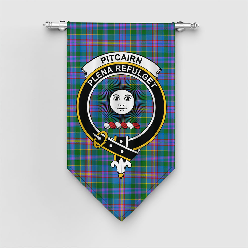 Pitcairn Hunting Tartan Classic Crest Gonfalon