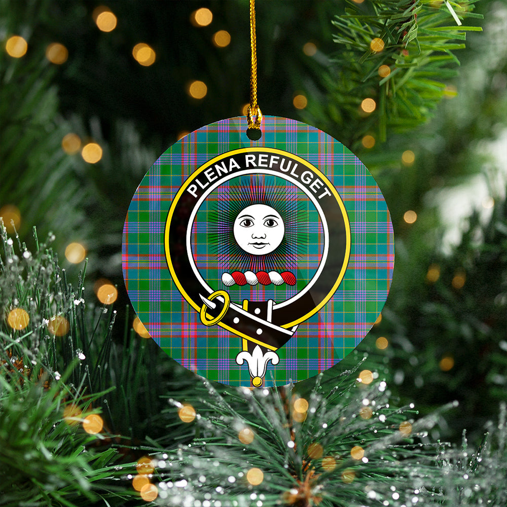 Pitcairn Hunting Ancient Clan Badge Tartan Plastic Christmas Ornaments