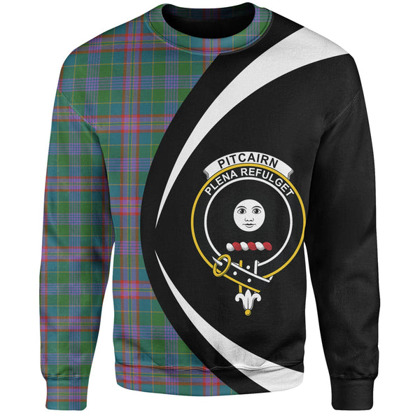 Pitcairn Hunting Ancient Clan Badge Tartan Sweatshirt Circle Style Personalized