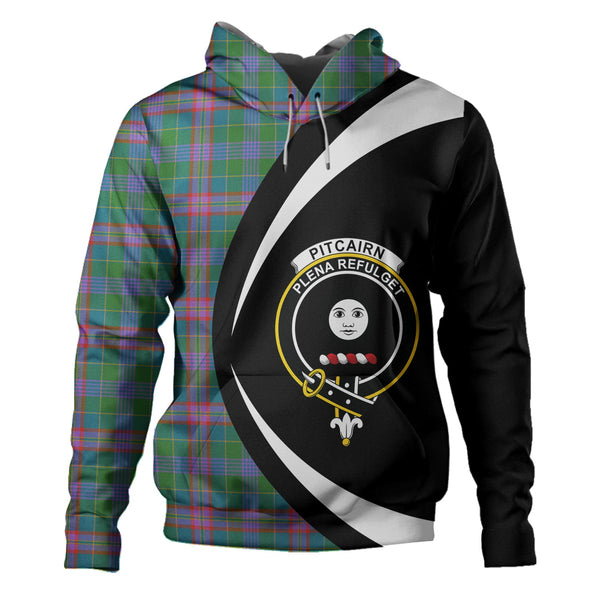 Pitcairn Hunting Ancient Clan Badge Tartan Hoodie Circle Style