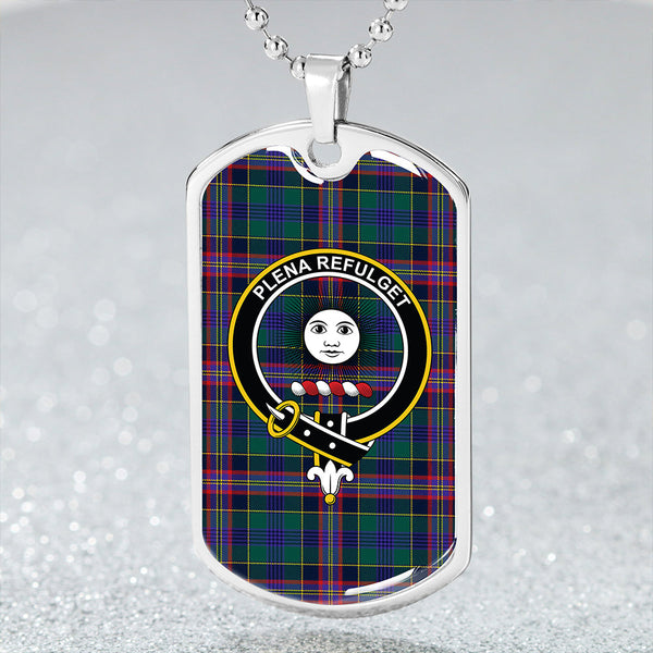 Pitcairn Hunting Modern Clan Badge Classic Tartan Dog Tag Necklace