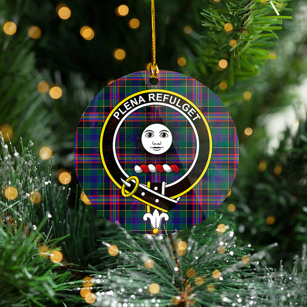 Pitcairn Hunting Modern Clan Badge Tartan Plastic Christmas Ornaments